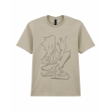 Jokeren T-shirt | Timmi Oneliner Mensah Kunstprint, elfenbensfarvet og grå