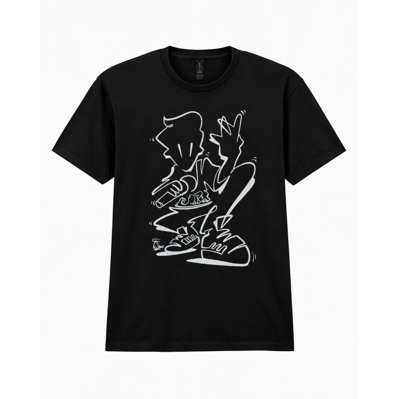 Sort Jokeren T-shirt | Timmi Oneliner Mensah, sort og grå